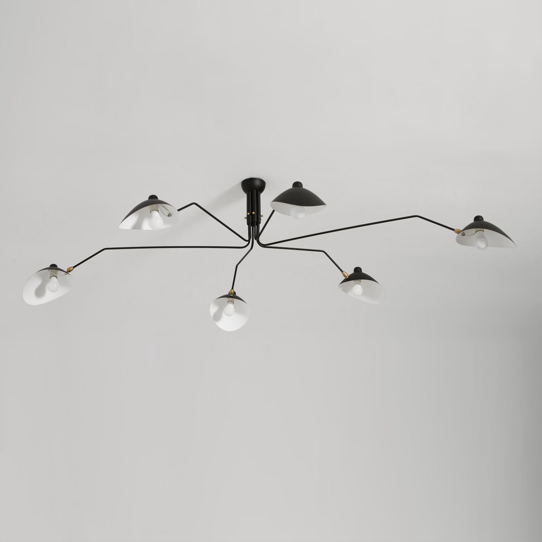 Plafonnier moderne Ems en Métal, Aluminium, Laiton Blanc