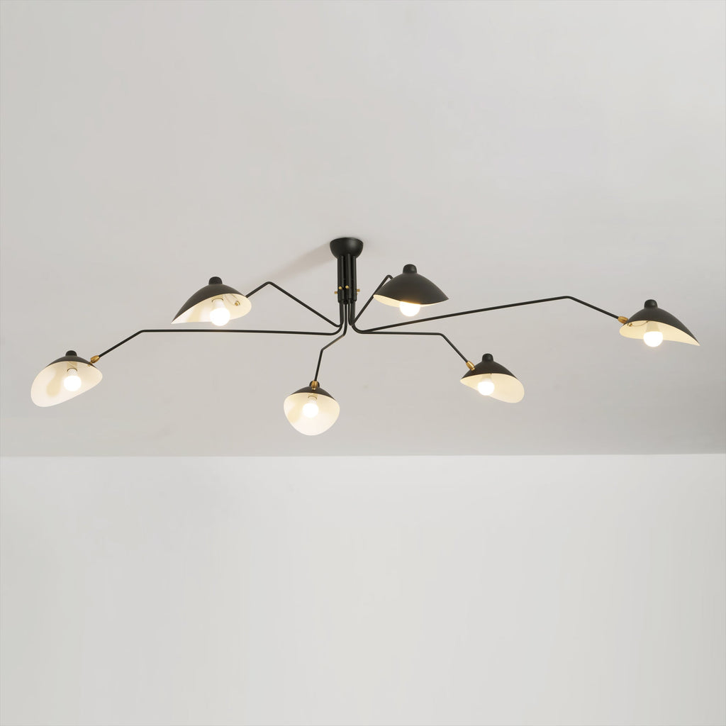Plafonnier moderne Ems en Métal, Aluminium, Laiton Blanc