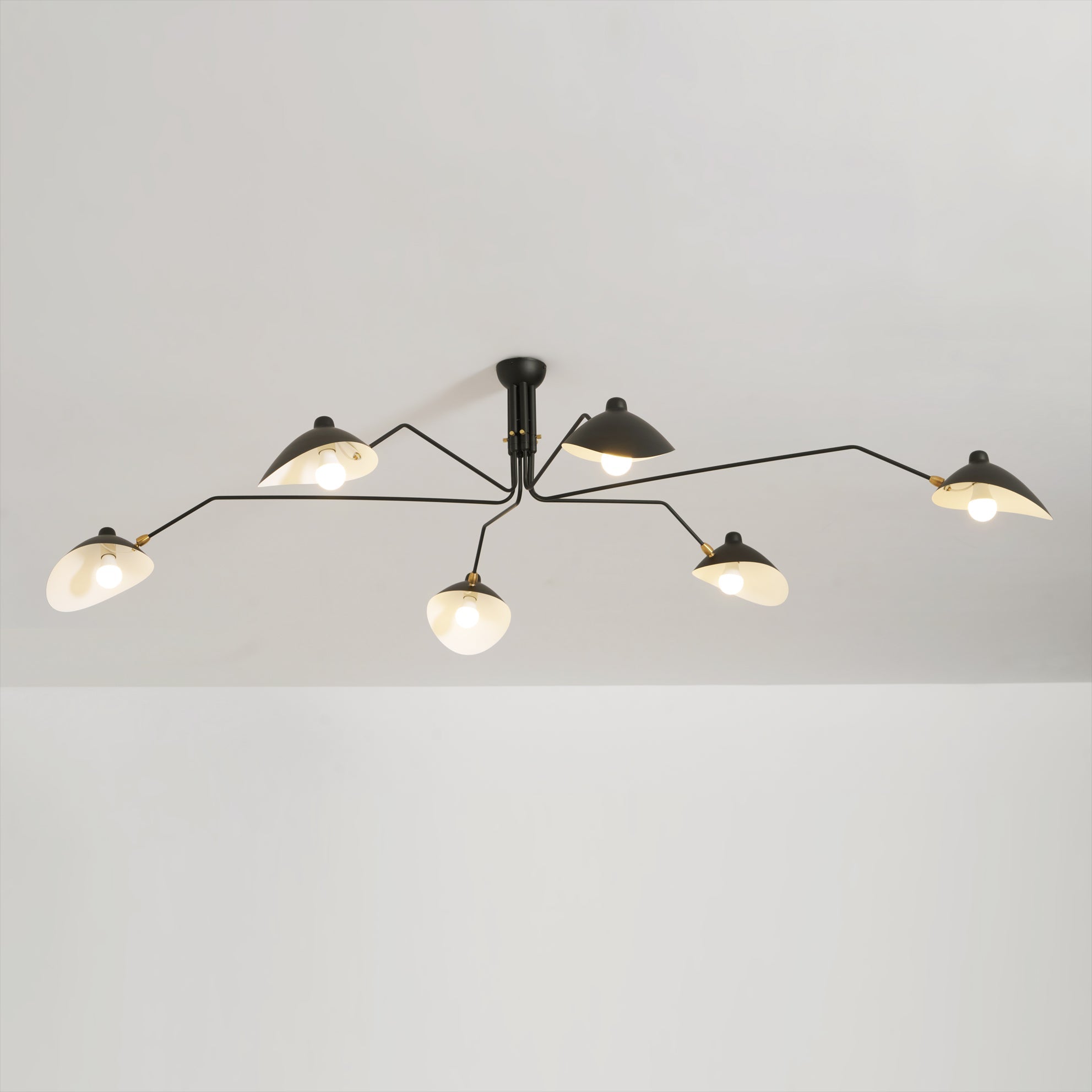Plafonnier moderne Ems en Métal, Aluminium, Laiton Blanc