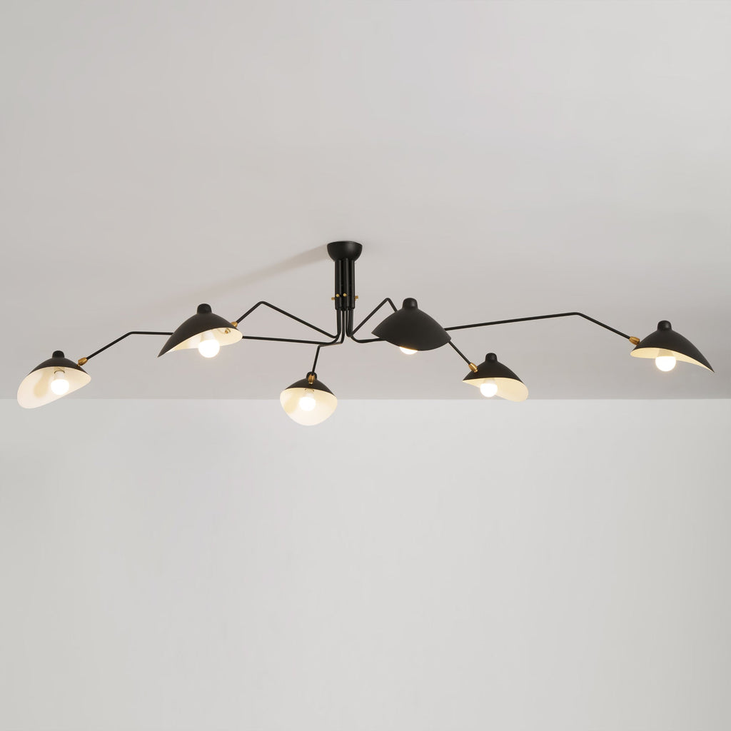 Plafonnier moderne Ems en Métal, Aluminium, Laiton Blanc