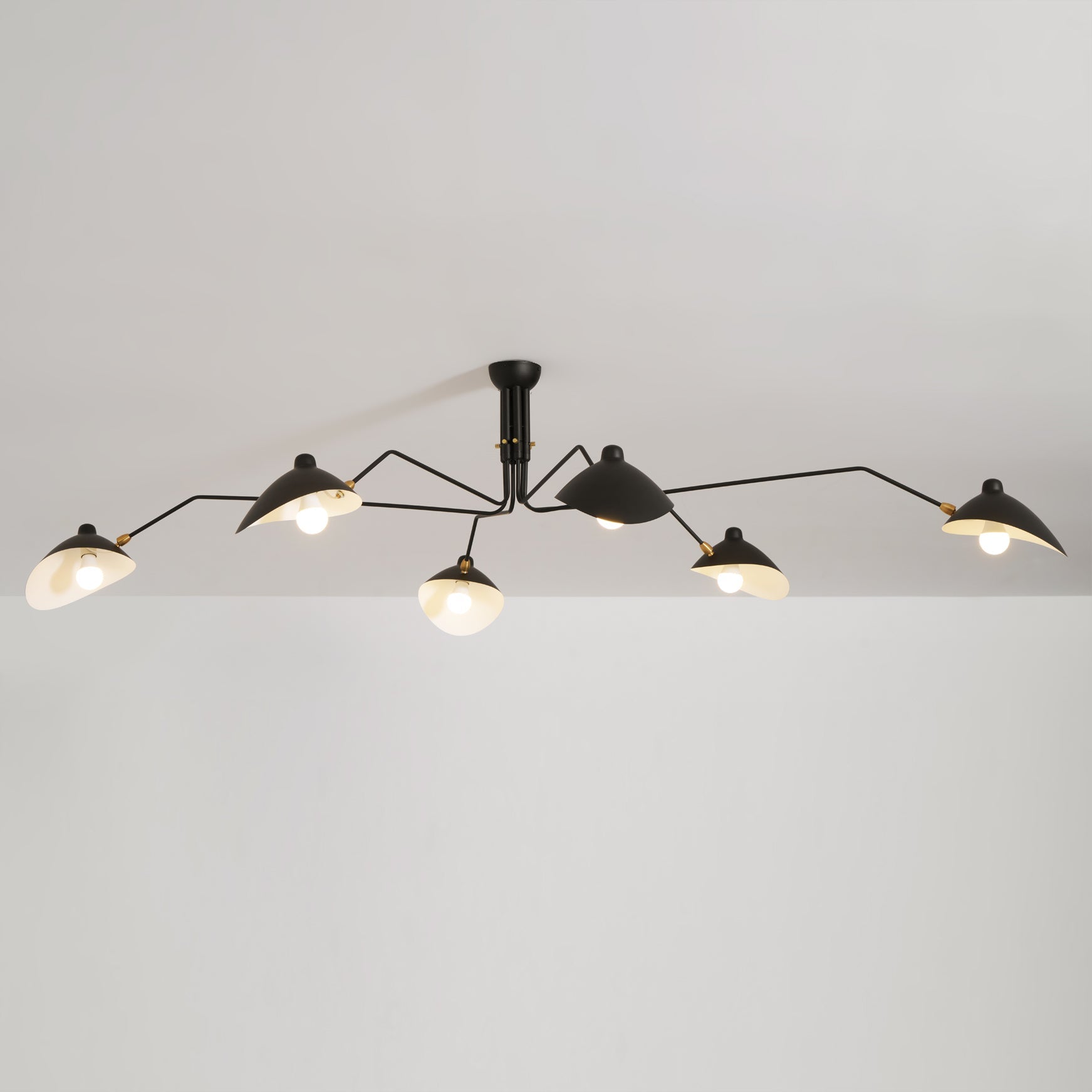 Plafonnier moderne Ems en Métal, Aluminium, Laiton Blanc