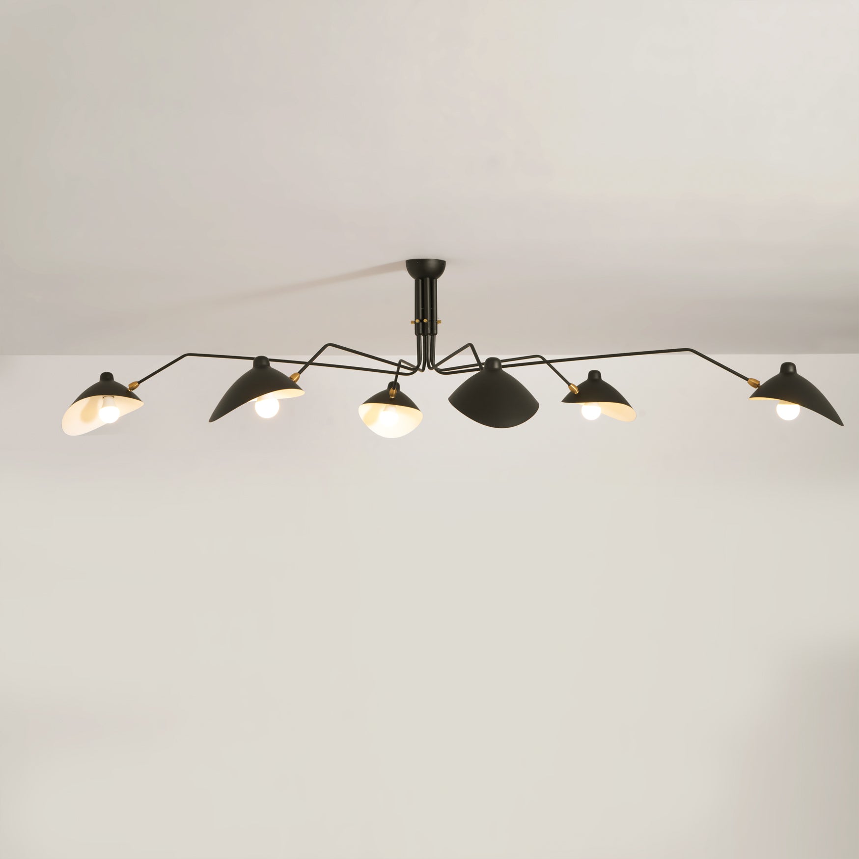 Plafonnier moderne Ems en Métal, Aluminium, Laiton Blanc