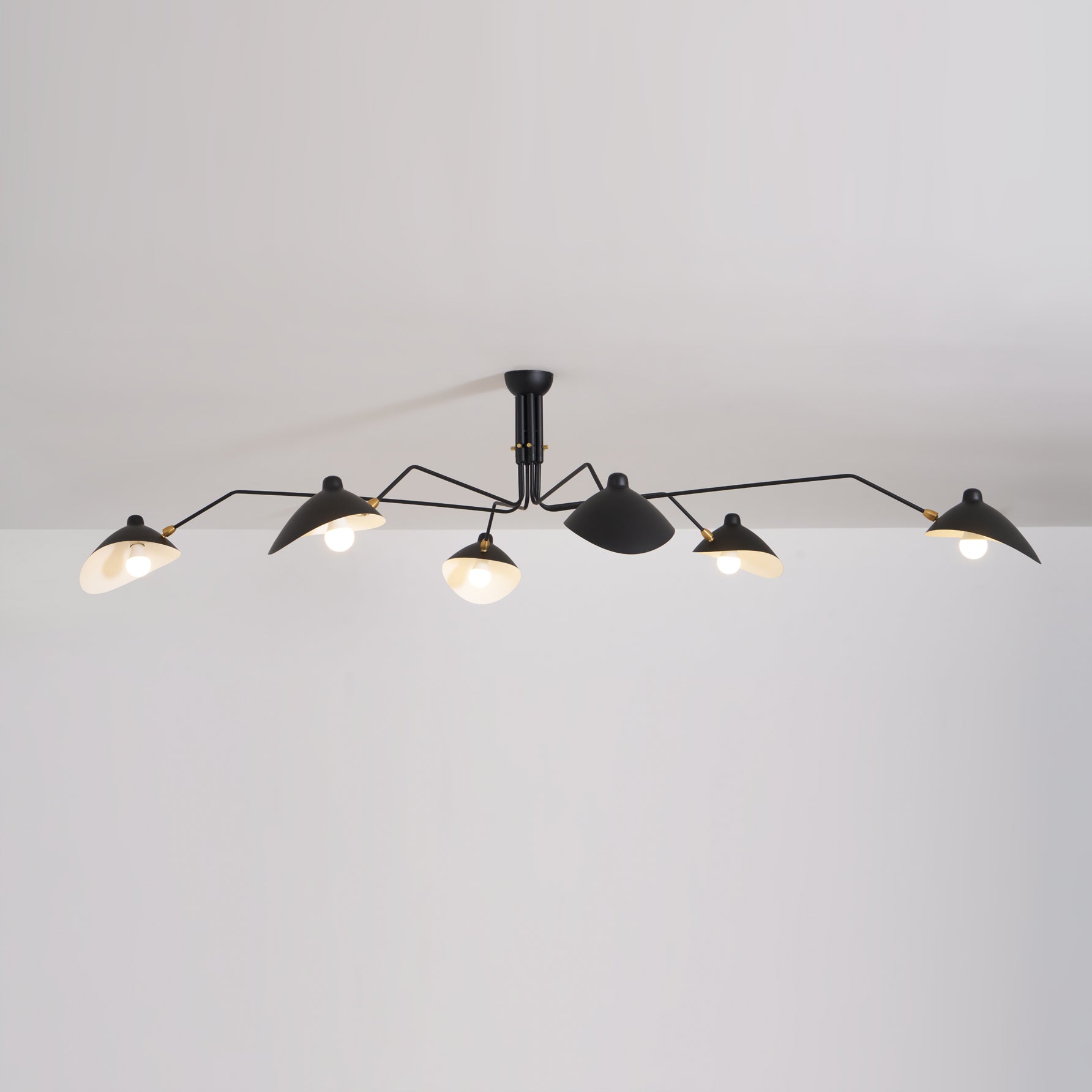 Plafonnier moderne Ems en Métal, Aluminium, Laiton Blanc