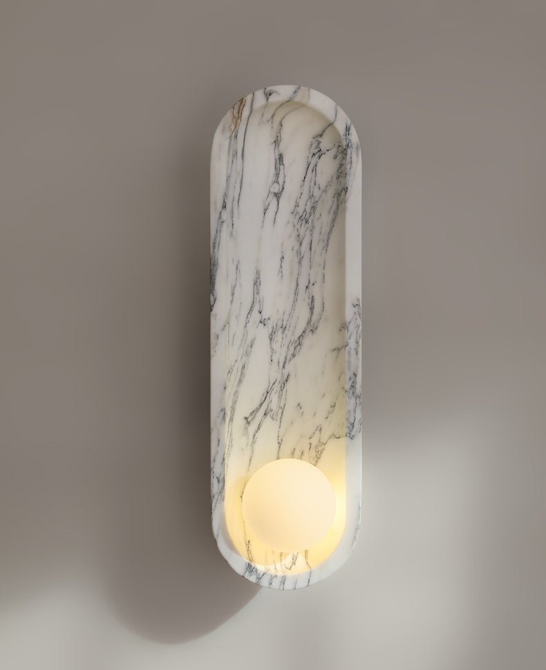 Applique murale moderne Bogart en Métal, Marbre Cara blanc