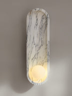 Applique murale moderne Bogart en Métal, Marbre Cara blanc