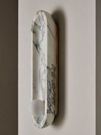 Applique murale moderne Bogart en Métal, Marbre Cara blanc