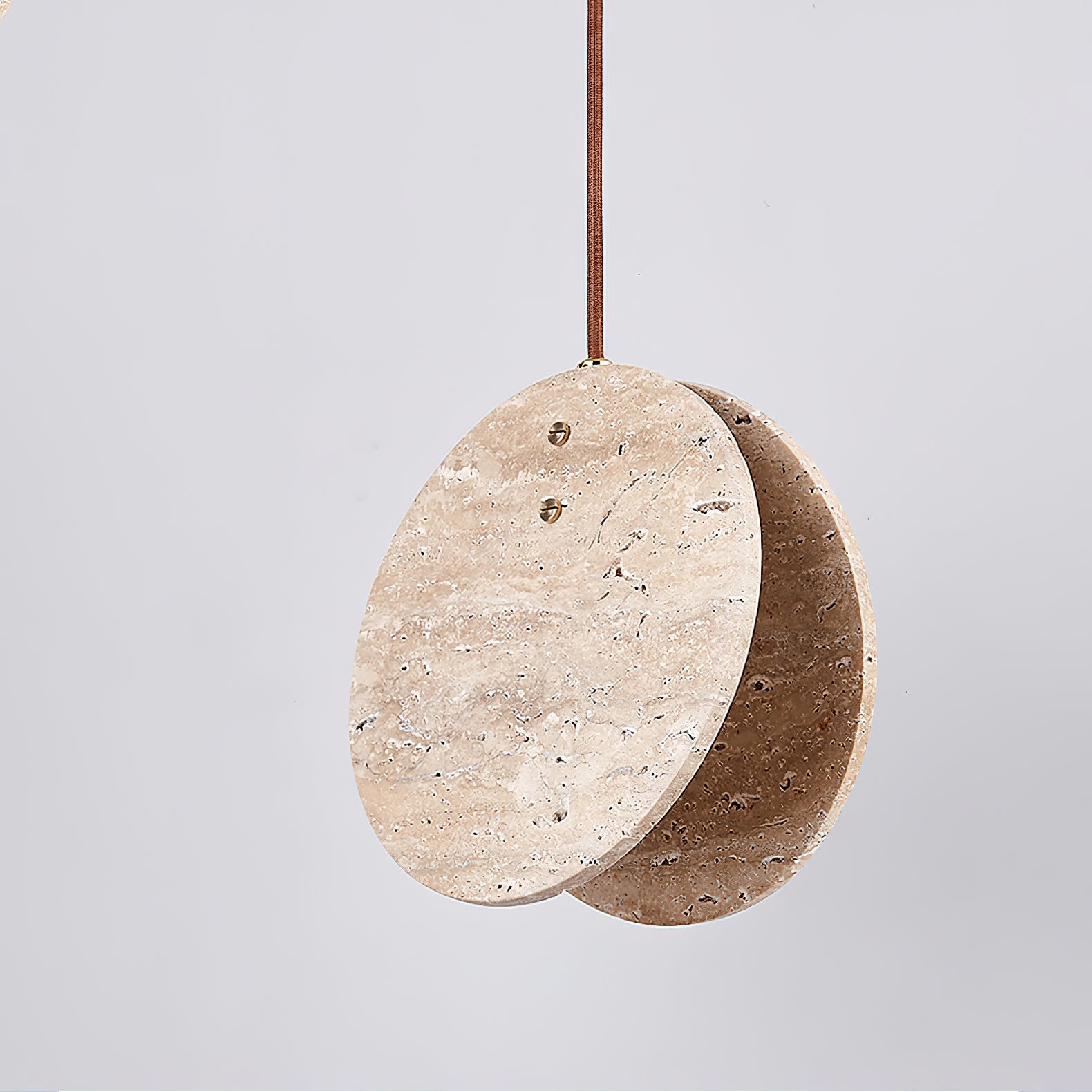 Suspension moderne Dallen en pierre Travertin jaune