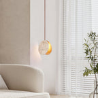 Suspension moderne Dallen en pierre Travertin jaune