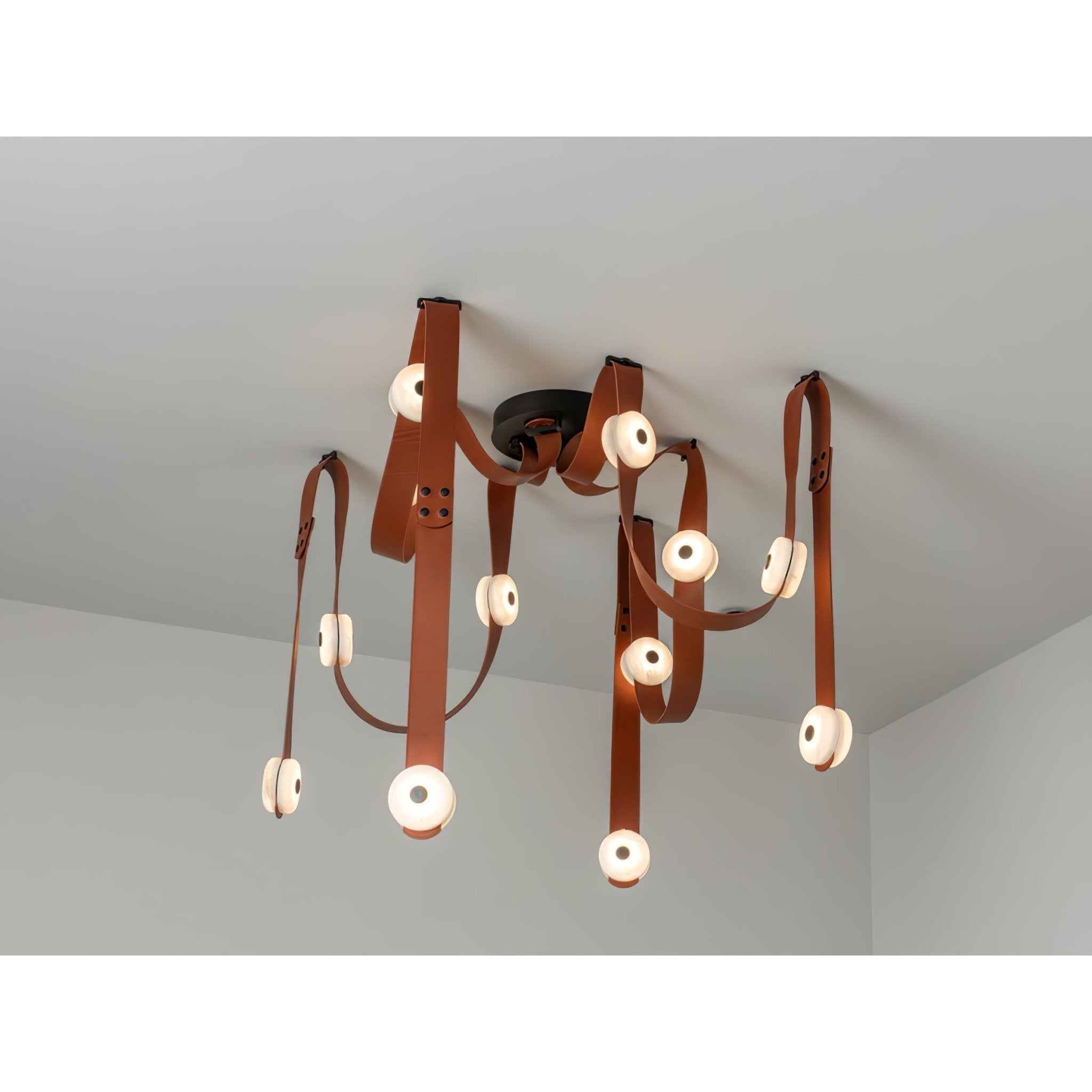 Suspension moderne Kori en Albâtre marron