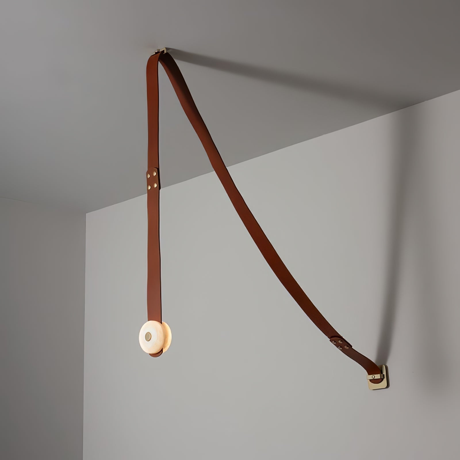 Suspension moderne Kori en Albâtre marron