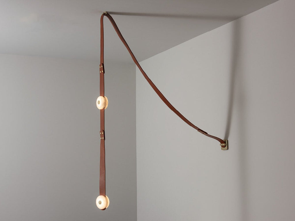 Suspension moderne Kori en Albâtre marron