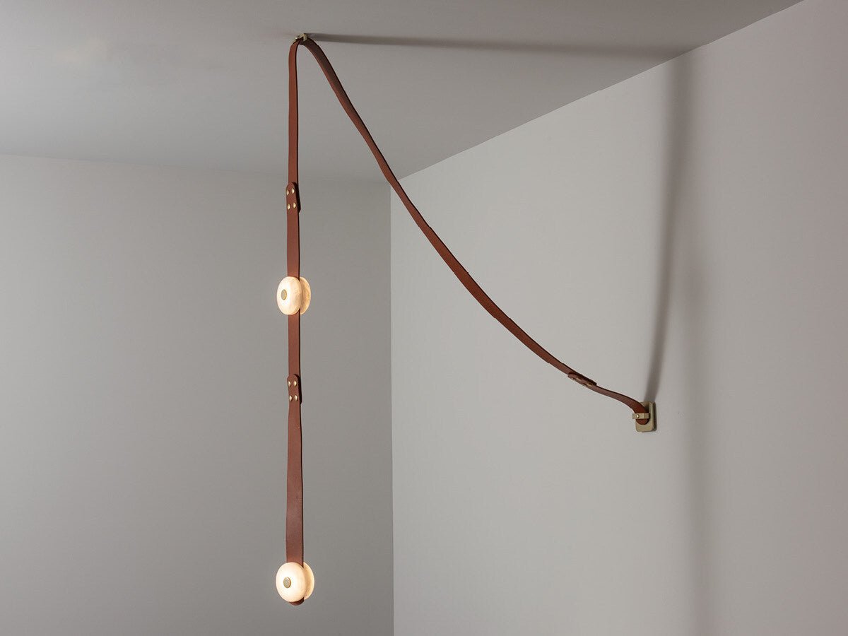 Suspension moderne Kori en Albâtre marron