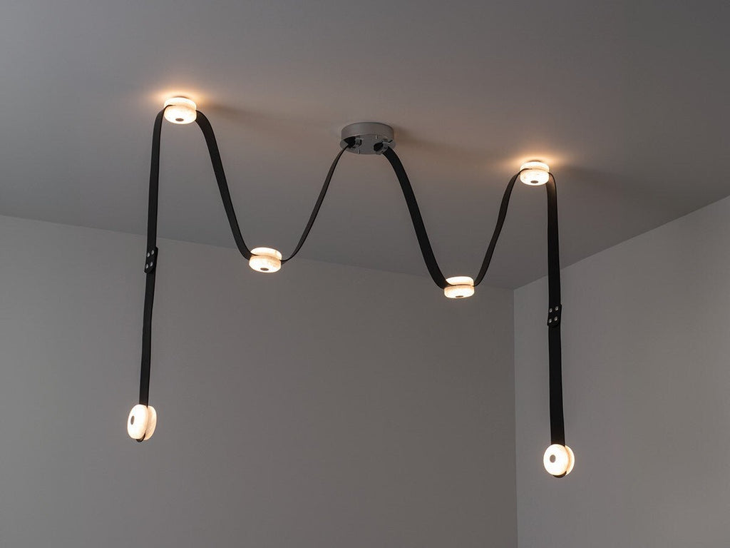Suspension moderne Kori en Albâtre marron