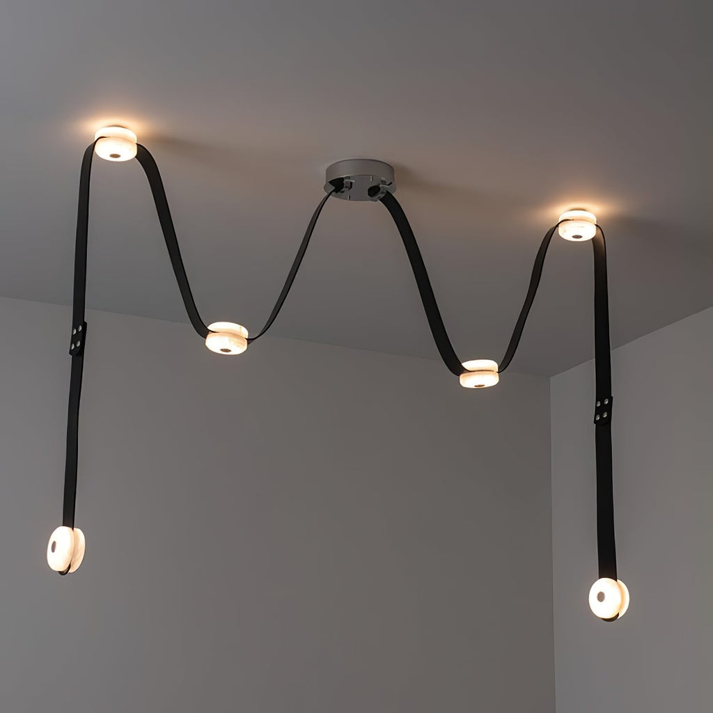 Suspension moderne Kori en Albâtre marron