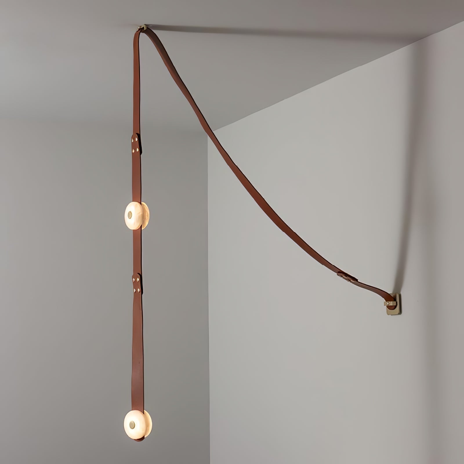 Suspension moderne Kori en Albâtre marron