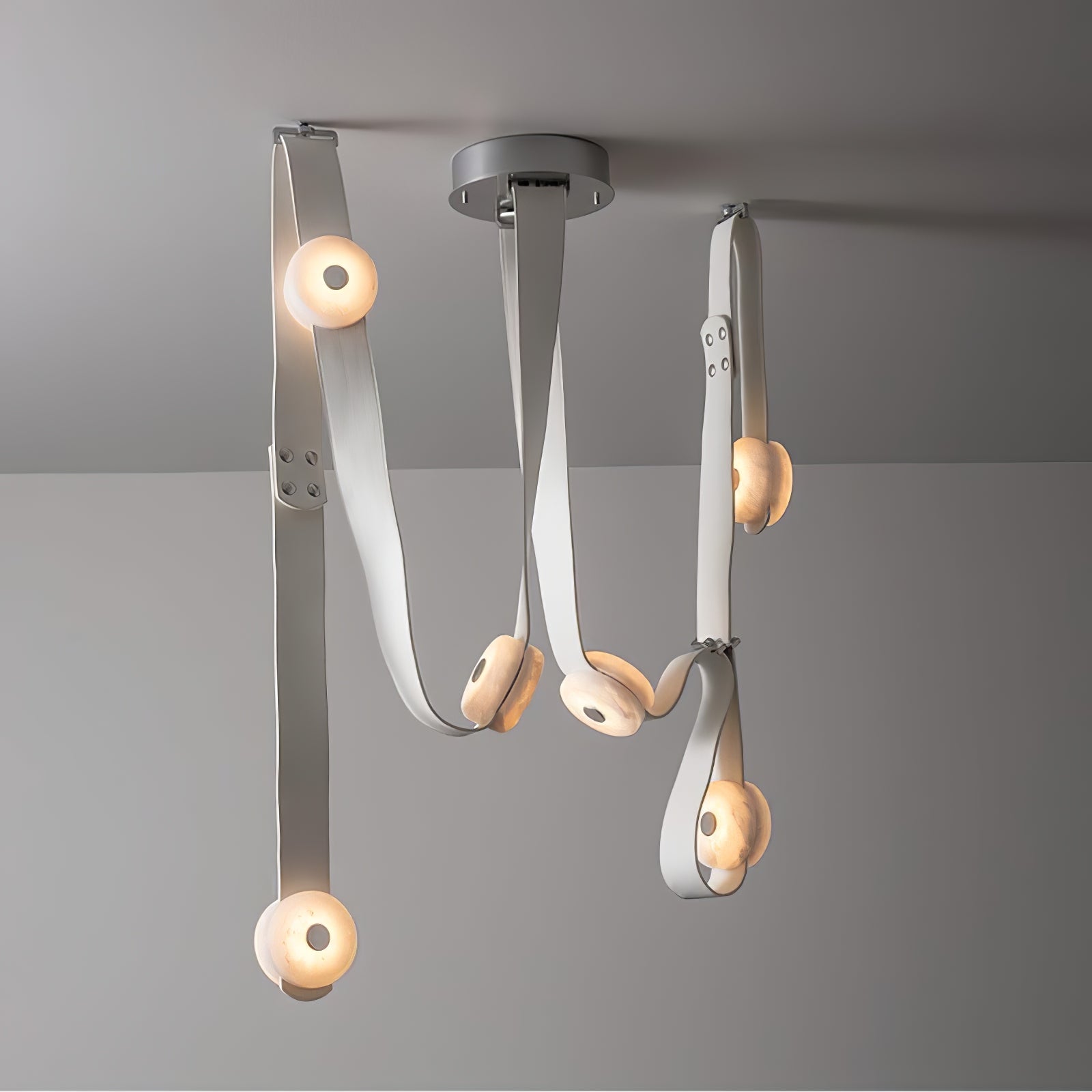 Suspension moderne Kori en Albâtre marron