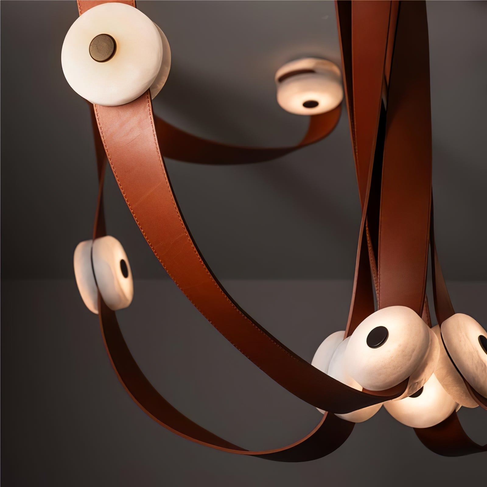 Suspension moderne Kori en Albâtre marron