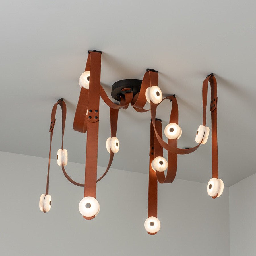 Suspension moderne Kori en Albâtre marron