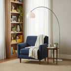 Lampadaire industriel Karle en Marbre chrome
