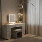 Lampadaire industriel Karle en Marbre chrome