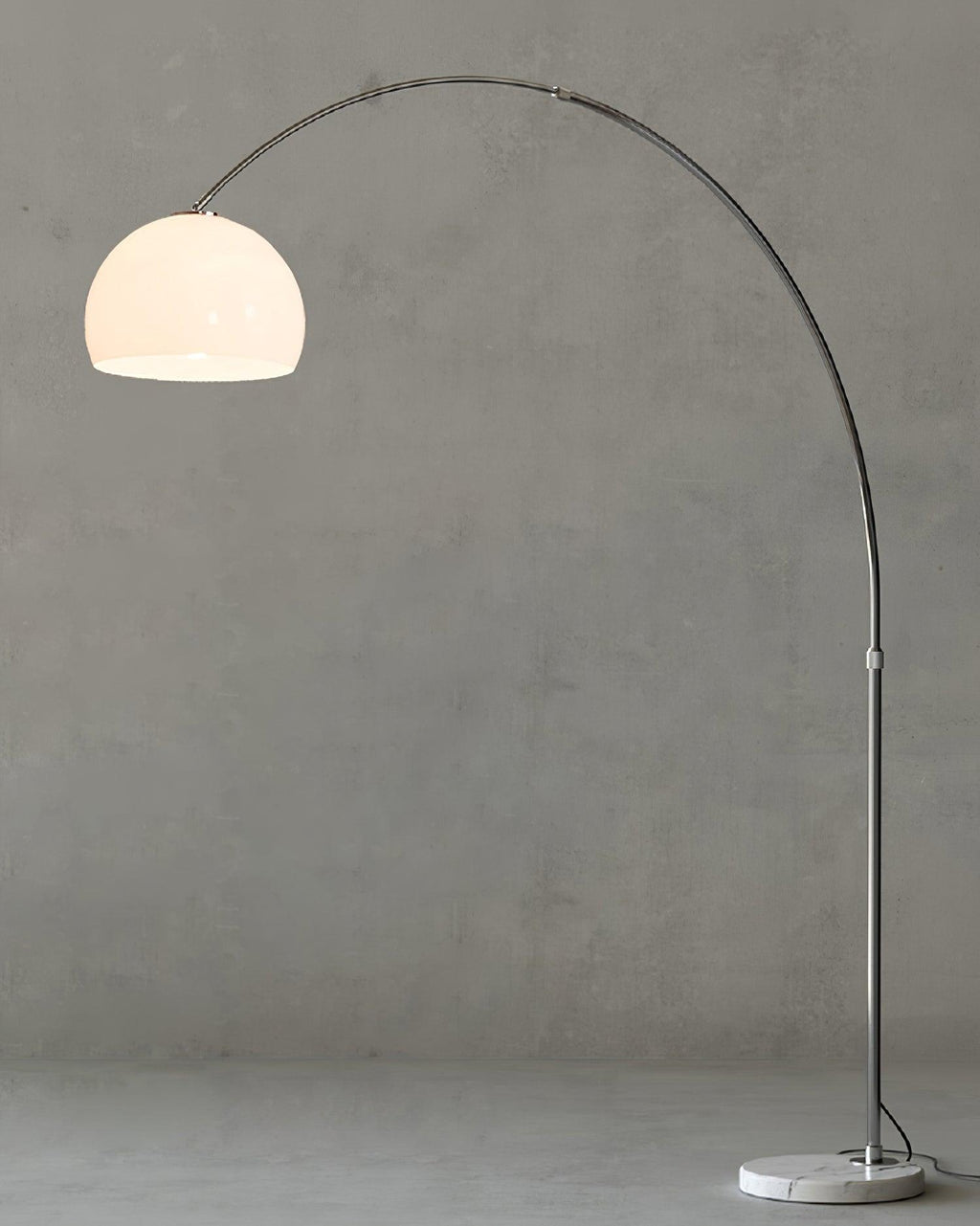 Lampadaire industriel Karle en Marbre chrome