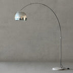 Lampadaire industriel Karle en Marbre chrome