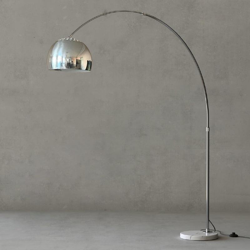 Lampadaire industriel Karle en Marbre chrome