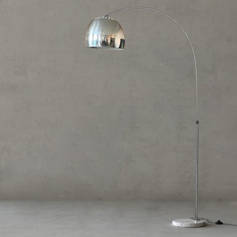 Lampadaire industriel Karle en Marbre chrome