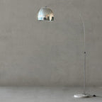 Lampadaire industriel Karle en Marbre chrome