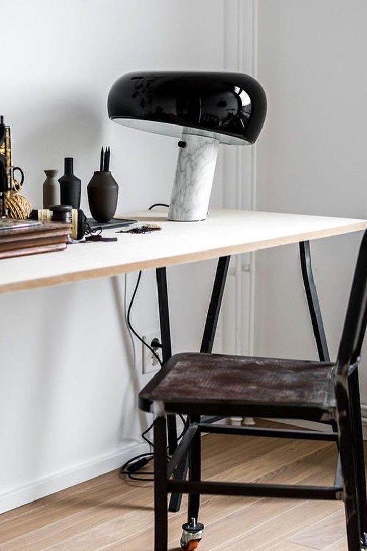 Lampe à poser moderne Kasper en Marbre Blanc