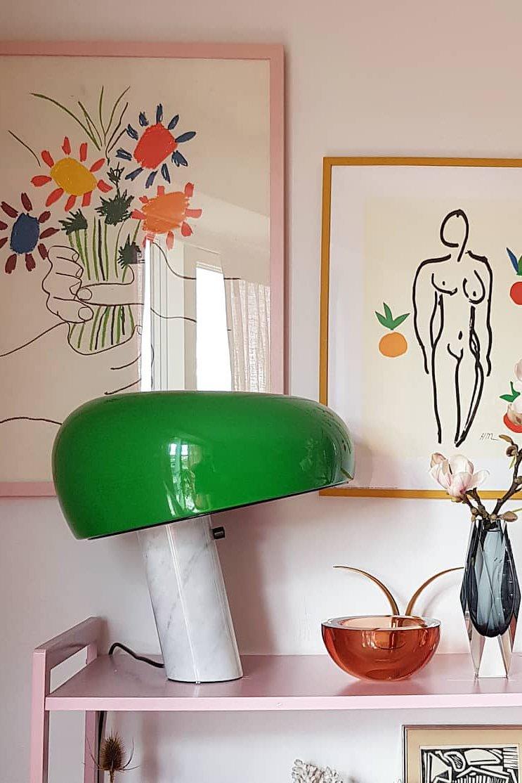 Lampe à poser moderne Kasper en Marbre Vert
