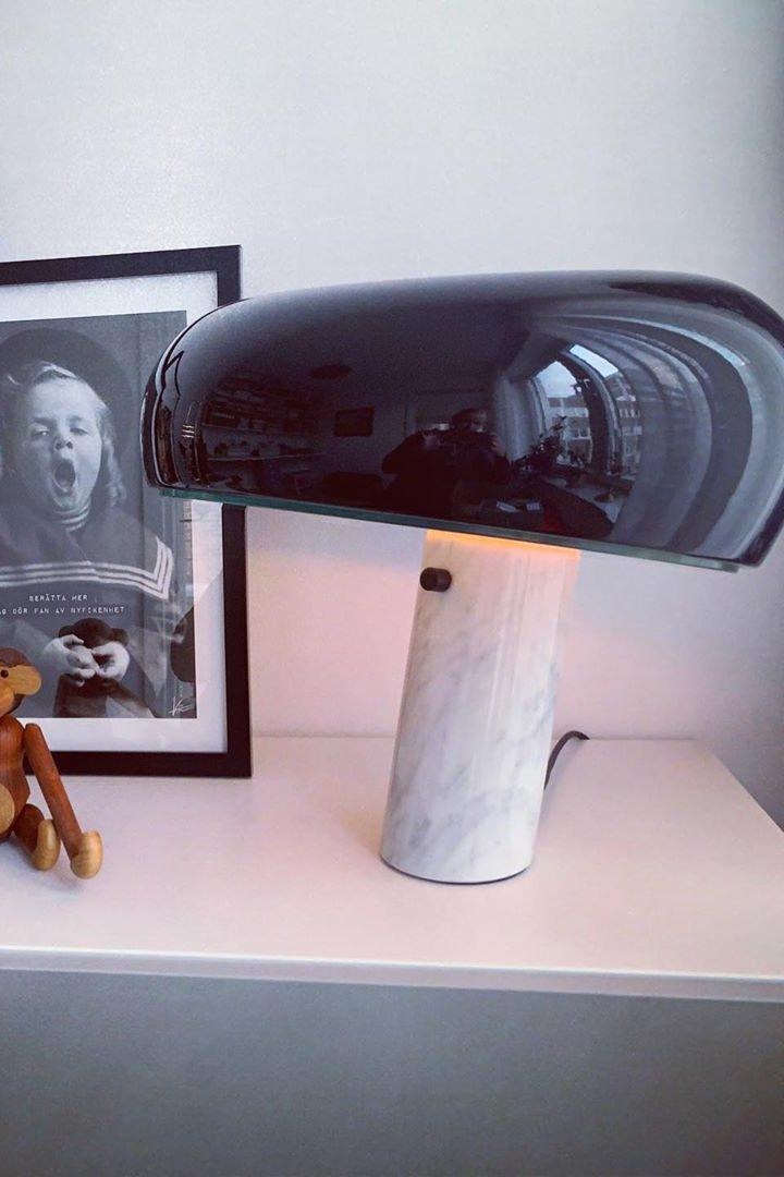 Lampe à poser moderne Kasper en Marbre Blanc