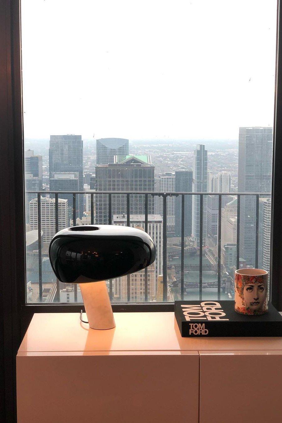 Lampe à poser moderne Kasper en Marbre Blanc