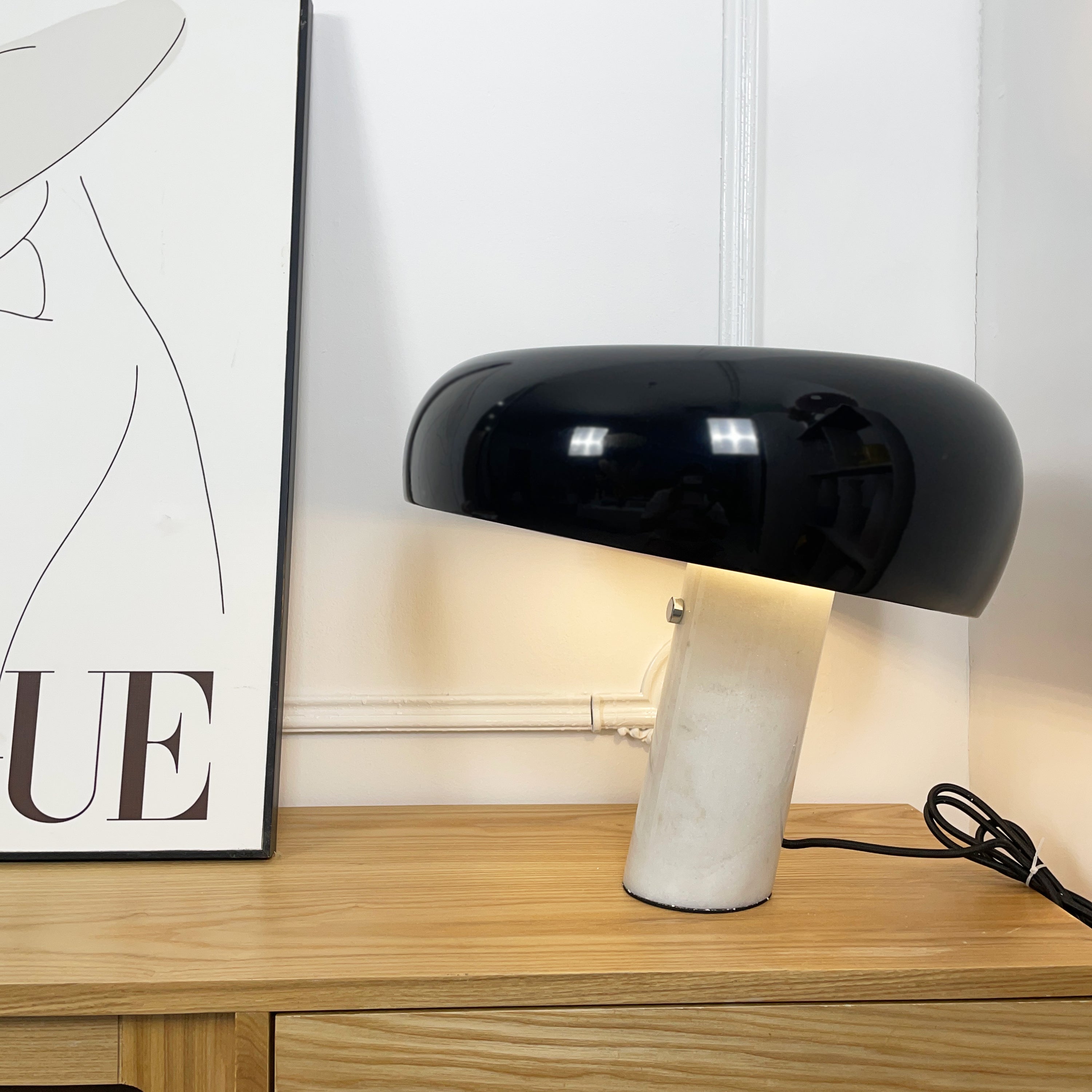 Lampe à poser moderne Kasper en Marbre Blanc