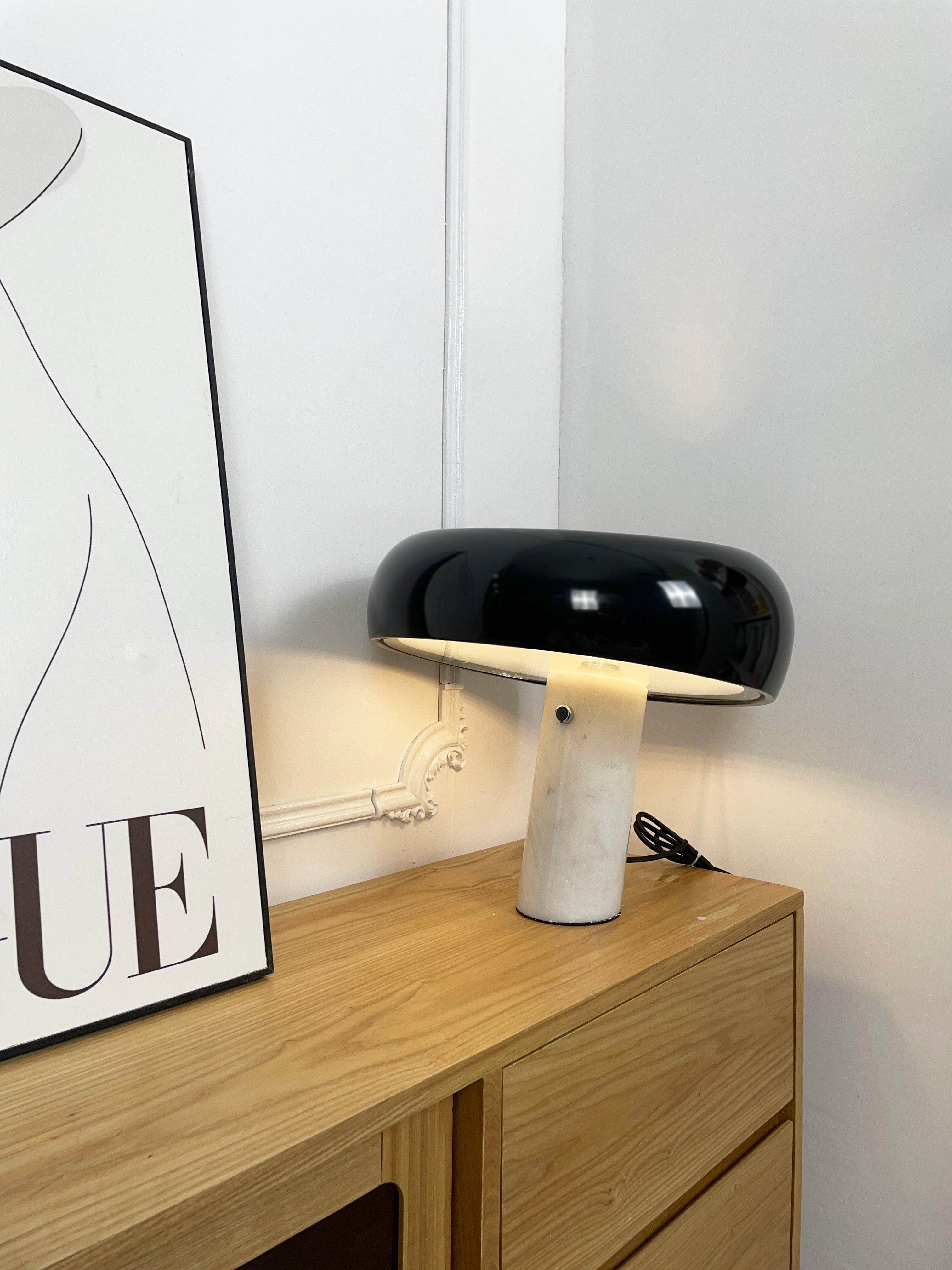 Lampe à poser moderne Kasper en Marbre Blanc