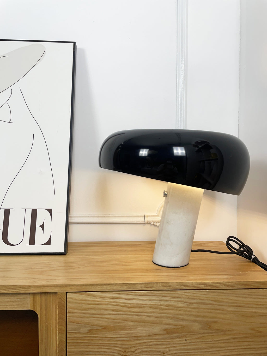 Lampe à poser moderne Kasper en Marbre Noir
