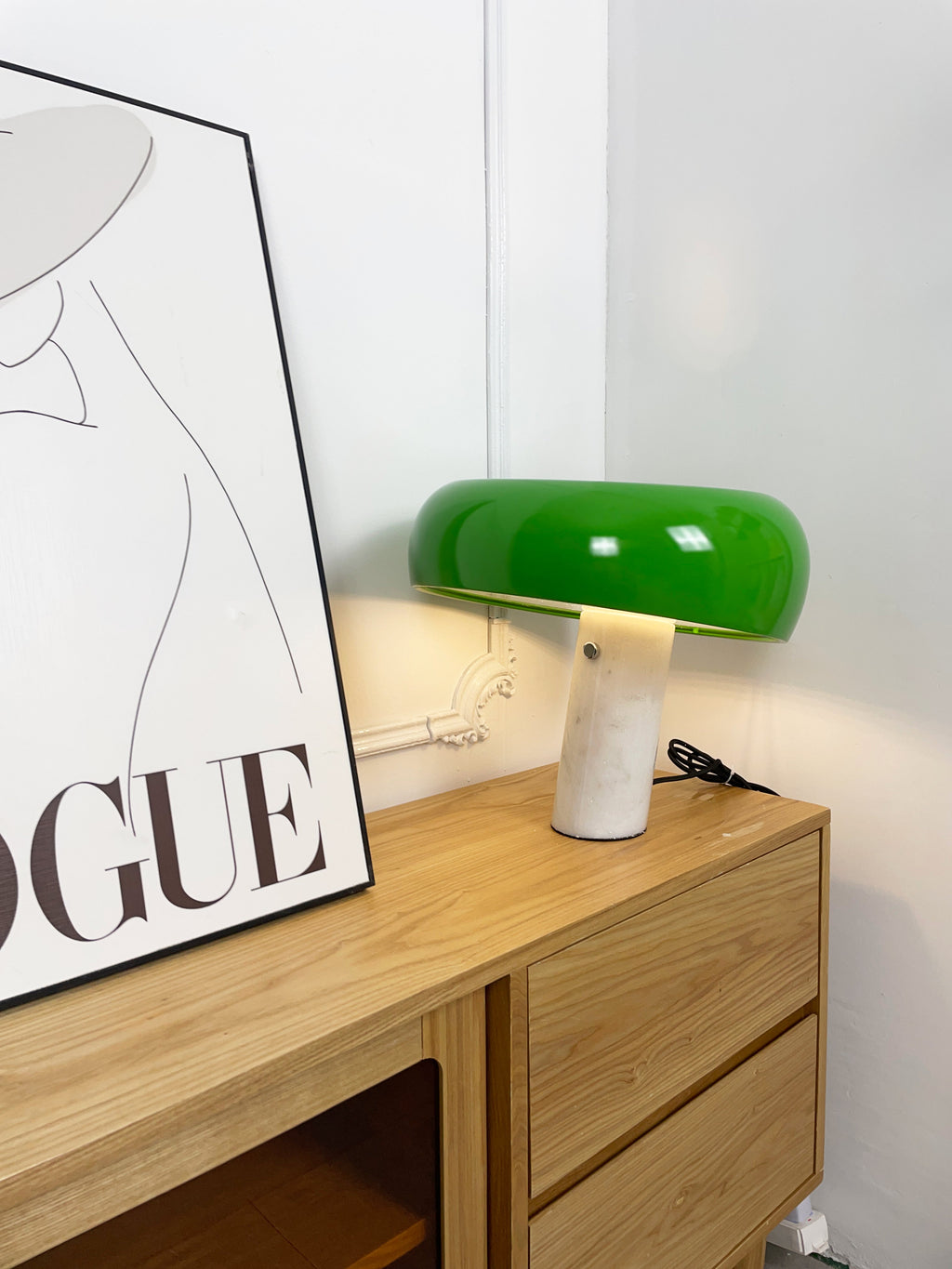 Lampe à poser moderne Kasper en Marbre Blanc