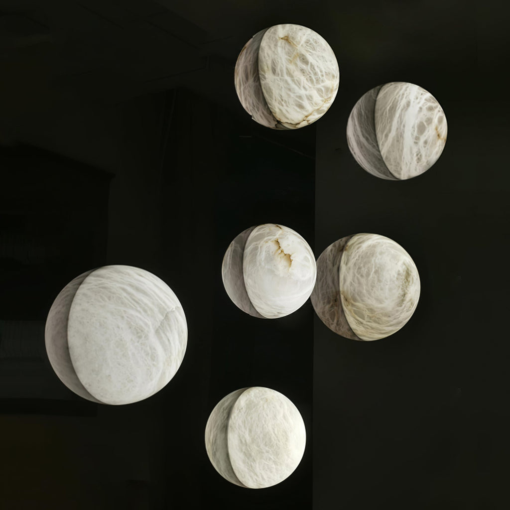 Applique murale moderne Hallam en Albâtre Blanc