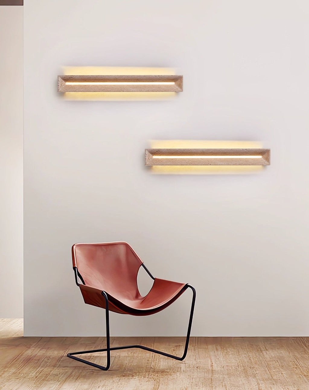 Applique murale moderne Emory en Travertin jaune