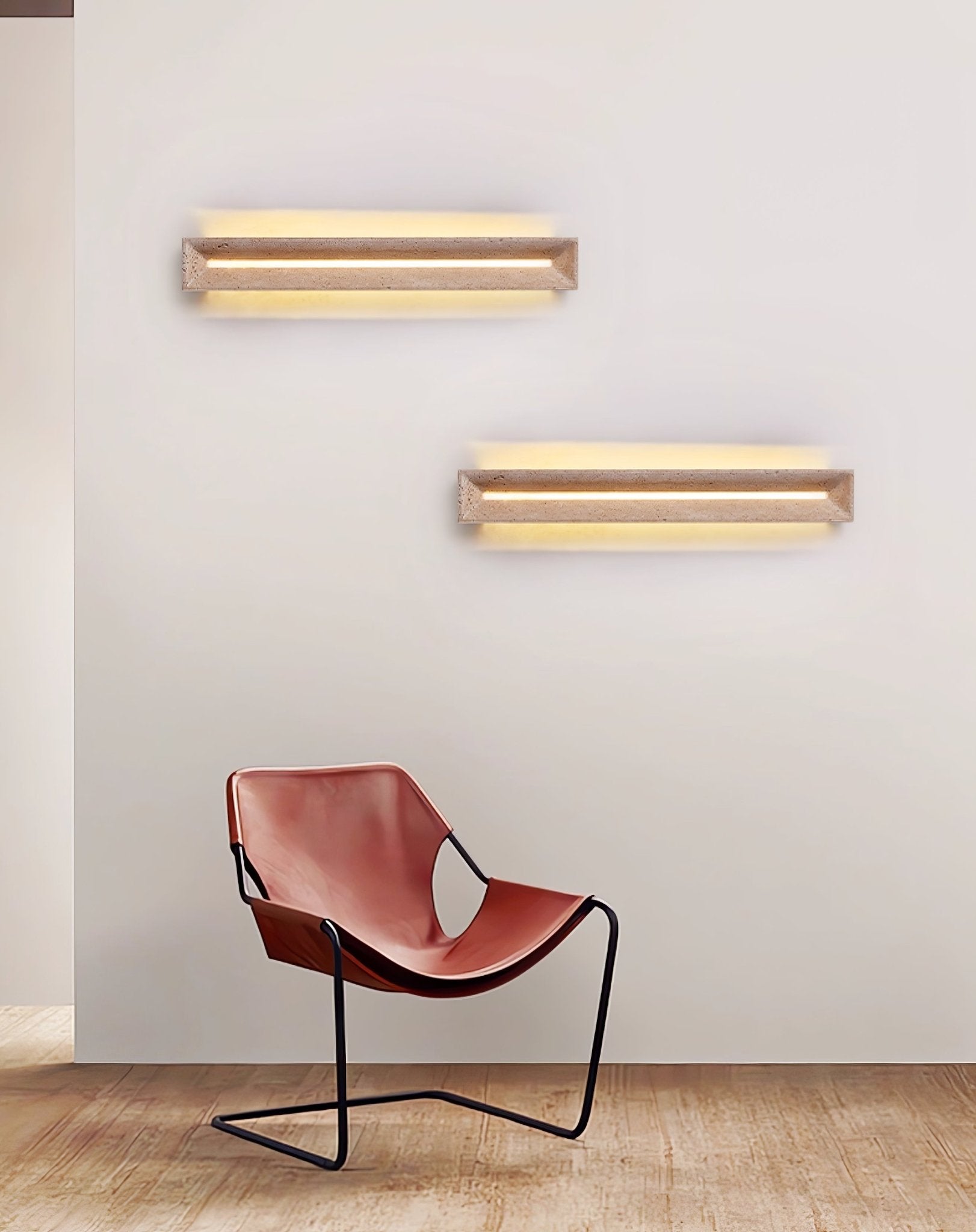 Applique murale moderne Emory en Travertin jaune
