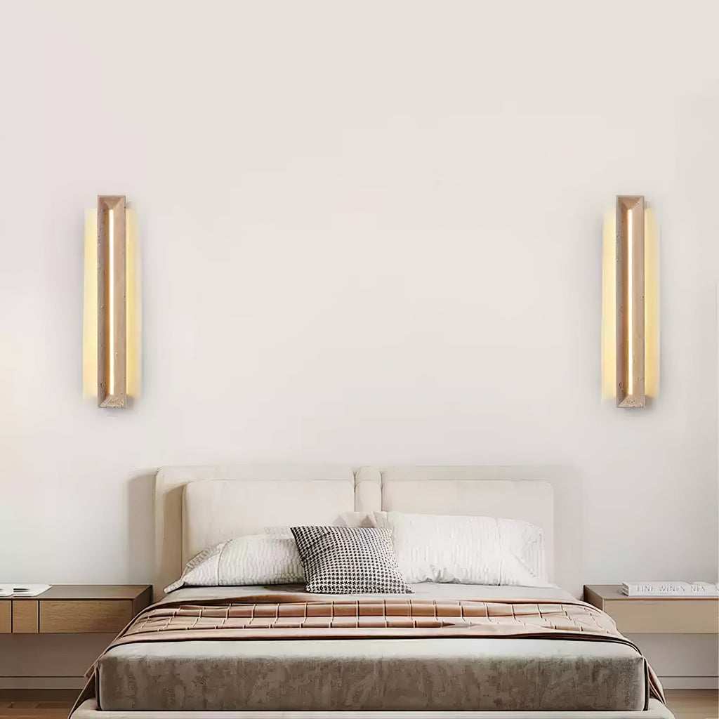 Applique murale moderne Emory en Travertin jaune