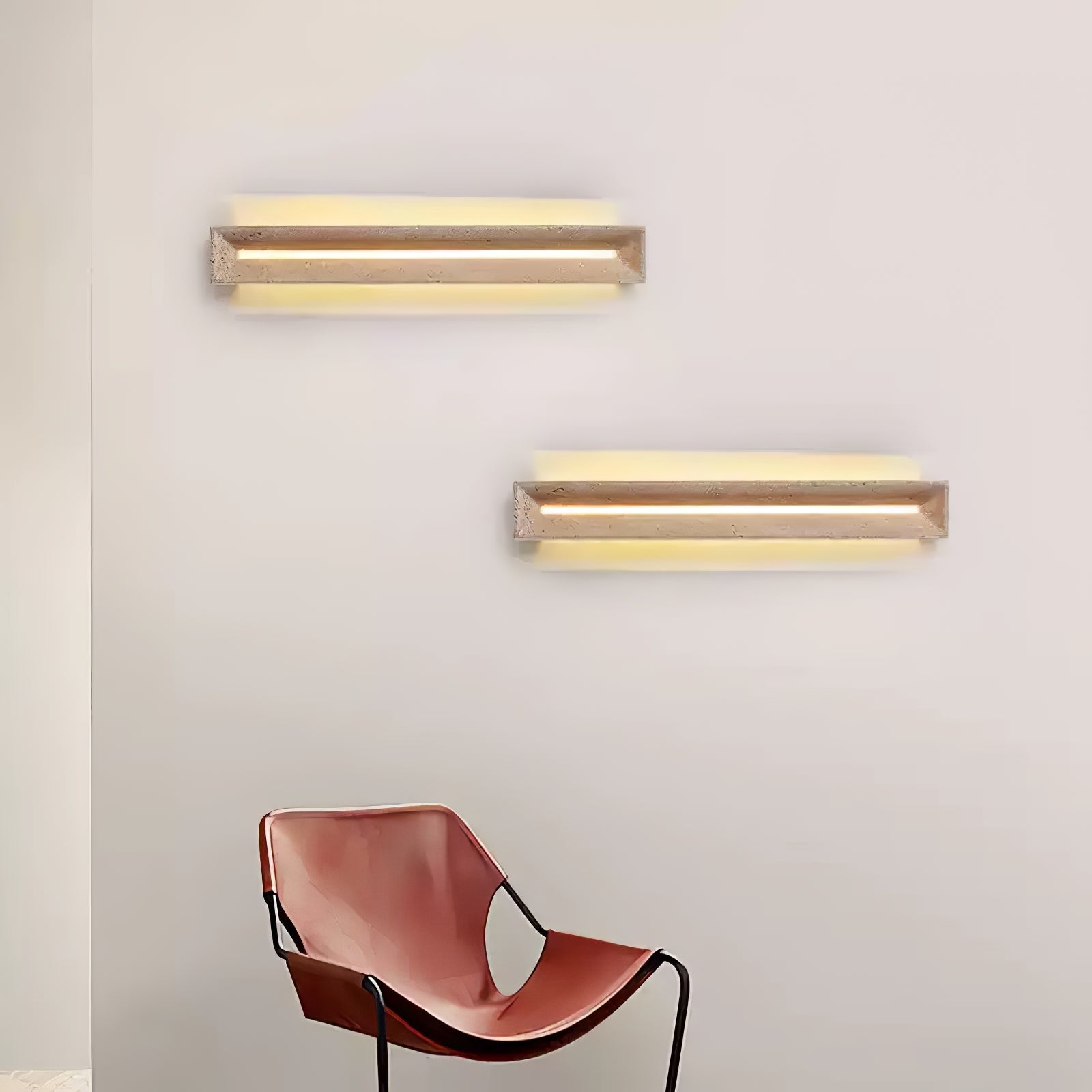 Applique murale moderne Emory en Travertin jaune