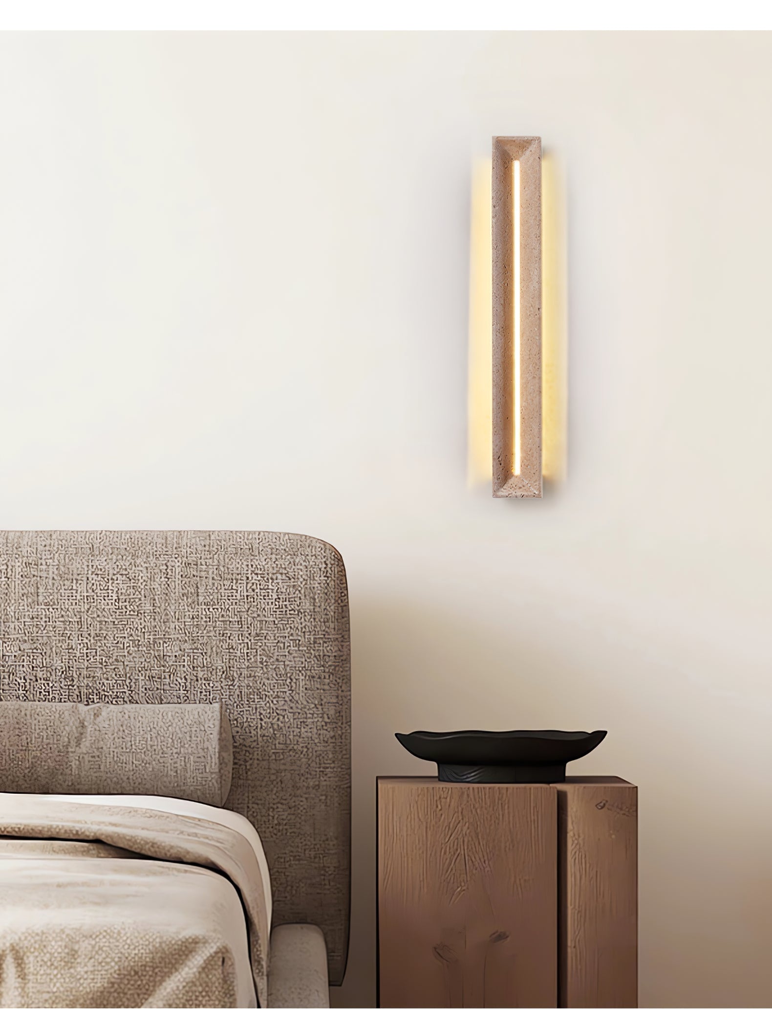 Applique murale moderne Emory en Travertin jaune