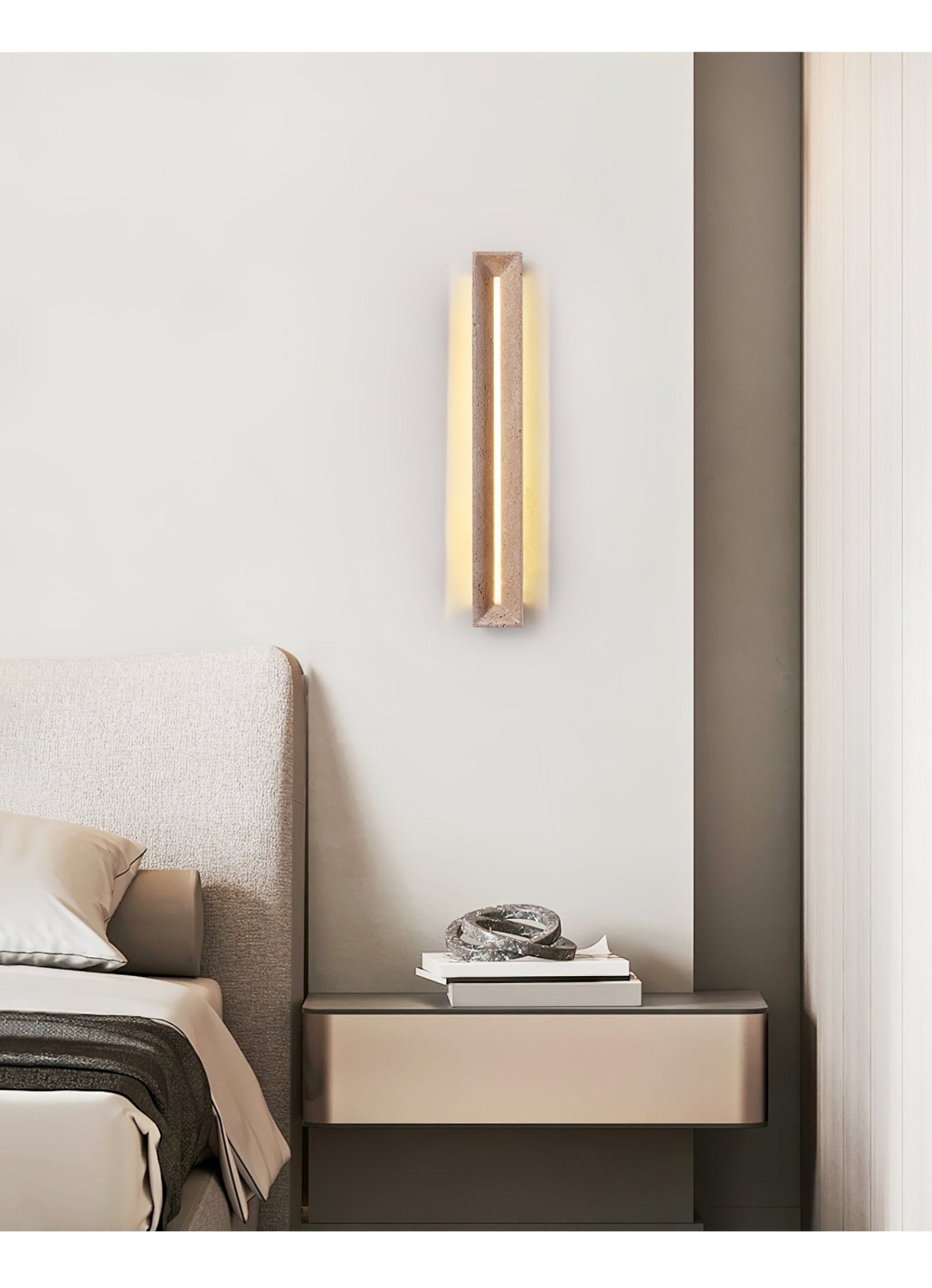 Applique murale moderne Emory en Travertin jaune