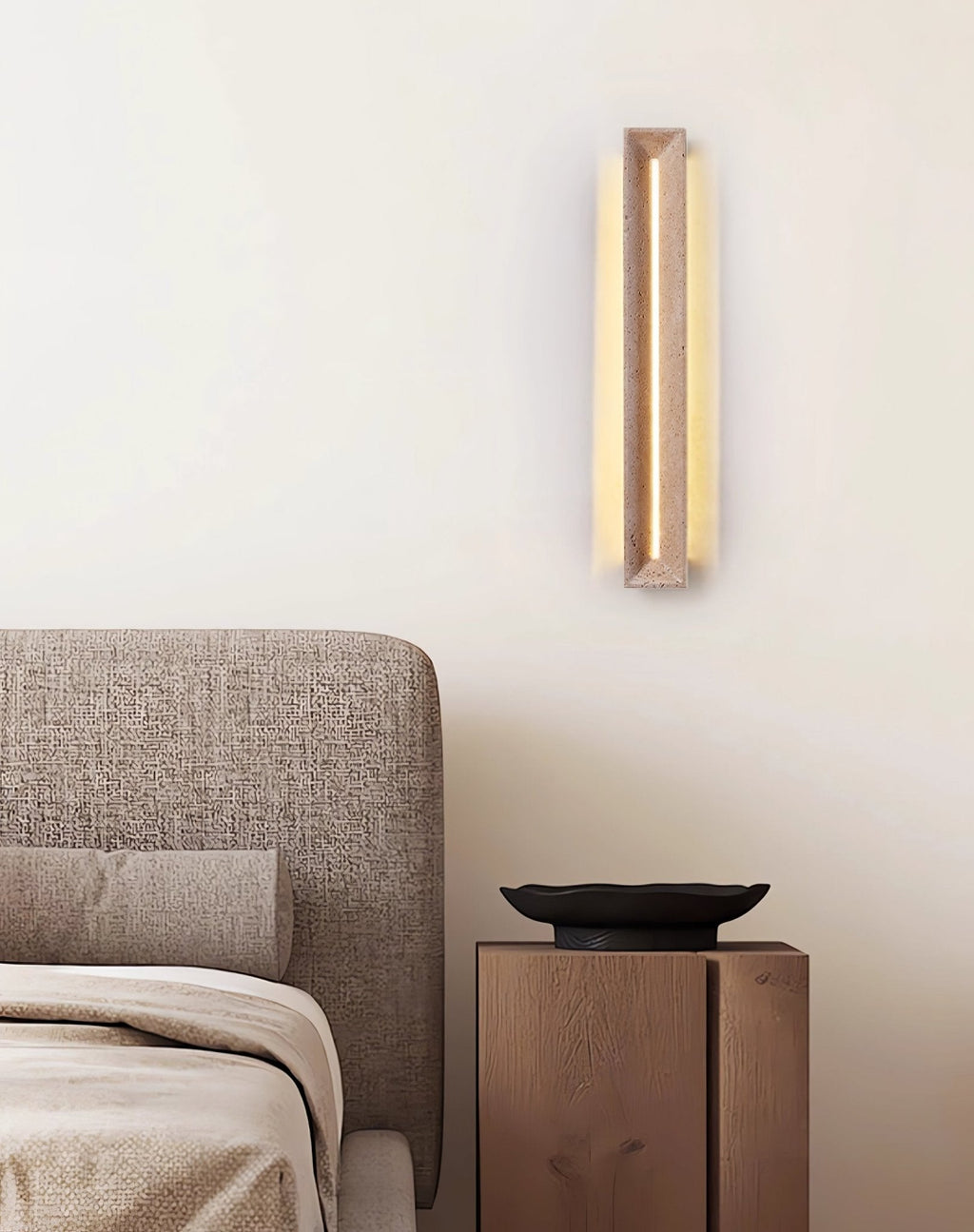 Applique murale moderne Emory en Travertin jaune