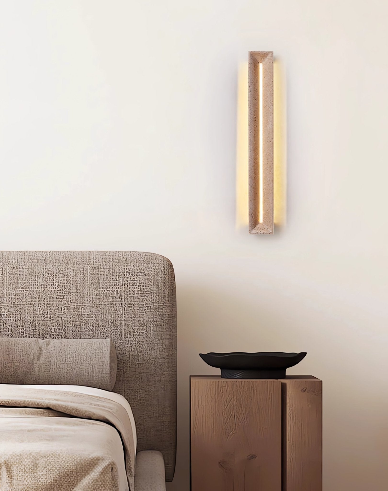 Applique murale moderne Emory en Travertin jaune