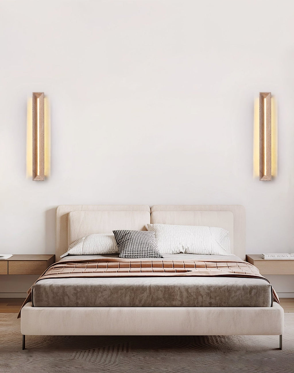 Applique murale moderne Emory en Travertin jaune