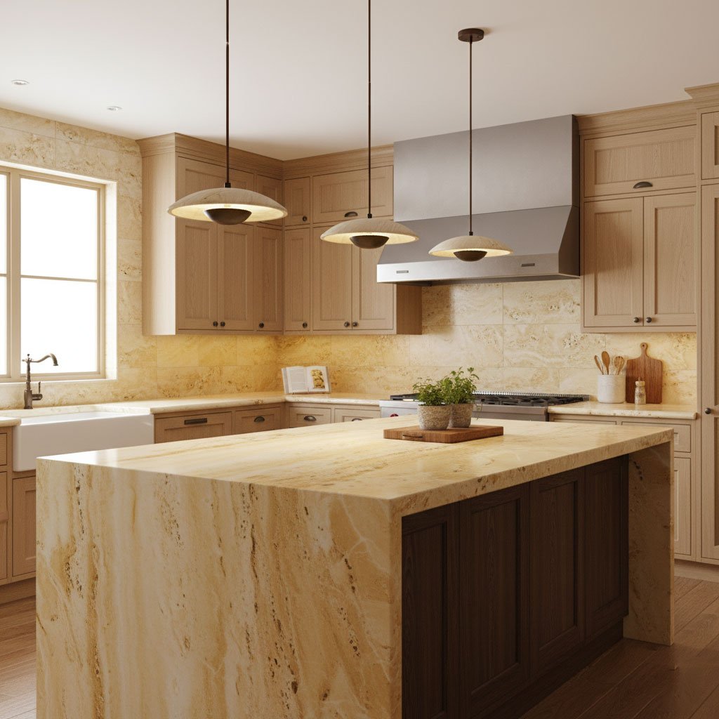 Suspension moderne Enrico en bois Noyer