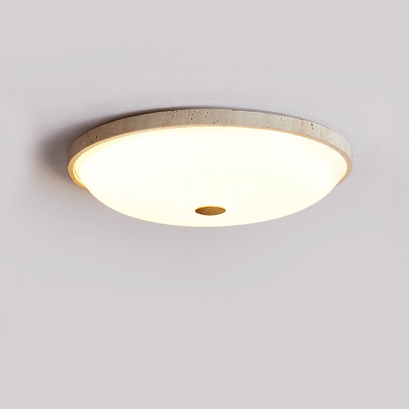 Plafonnier moderne Simen en Travertin jaune et blanc