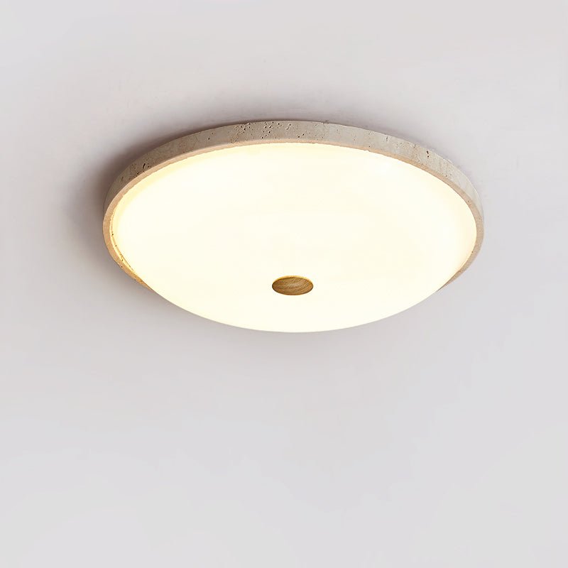 Plafonnier moderne Simen en Travertin jaune et blanc